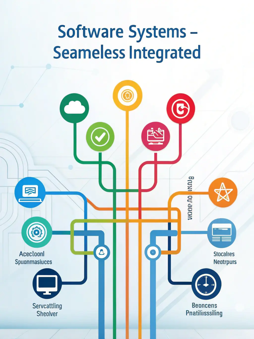 A graphic depicting the integration of various business systems into a unified operational intelligence platform.